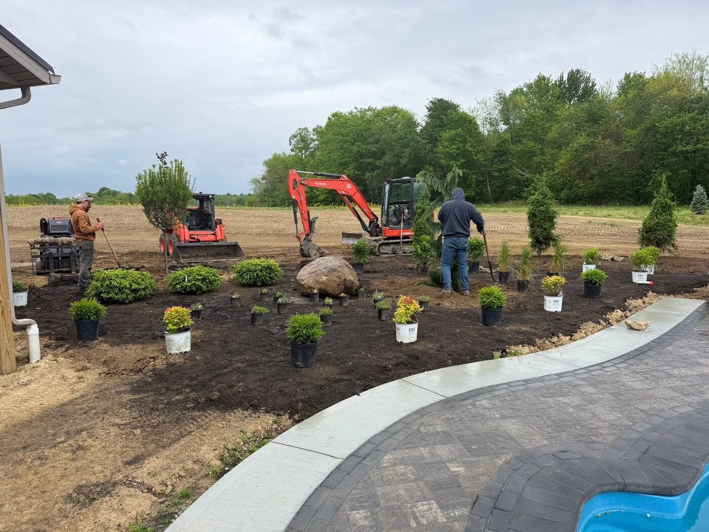 Crew on a Full Landscape Install