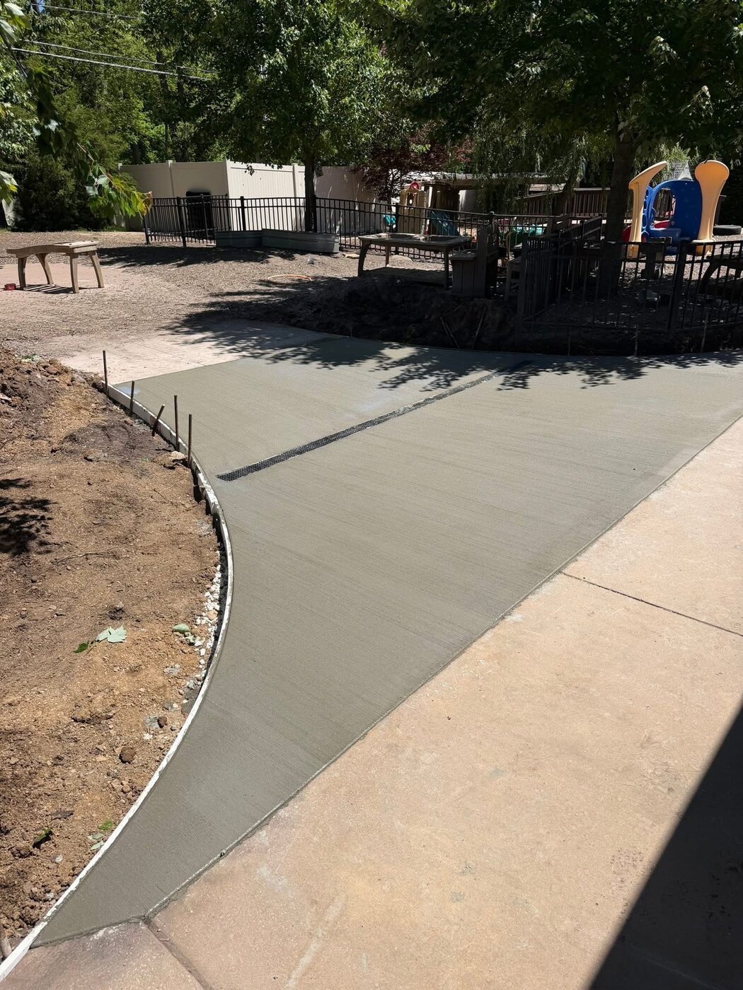 Fresh Concrete Walkway